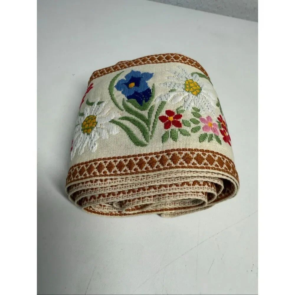 Wide Floral Jacquard Ribbon 1-3/4" W x 72”/ 2 Continuous Yards